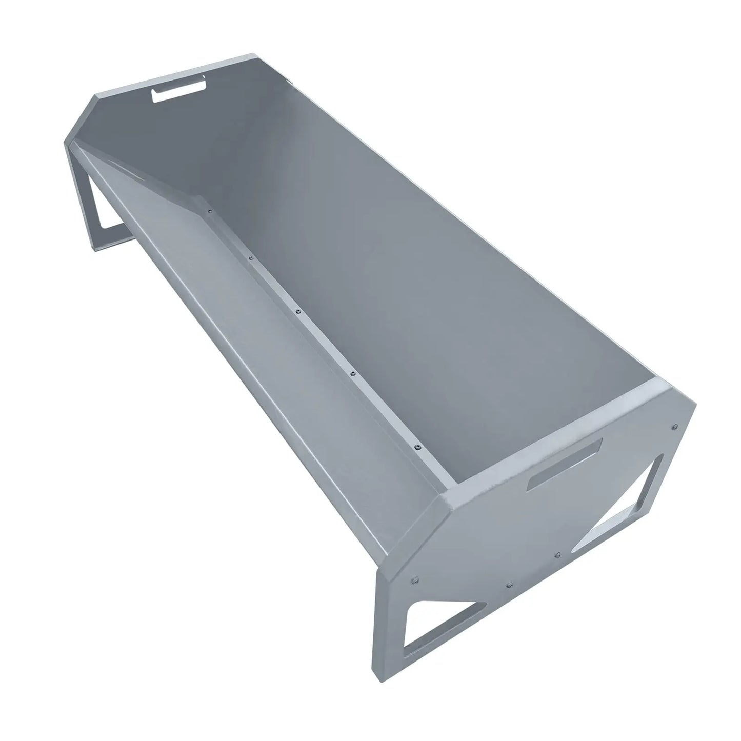 HiMISS Galvanized Steel Livestock Feeder Hay Trough