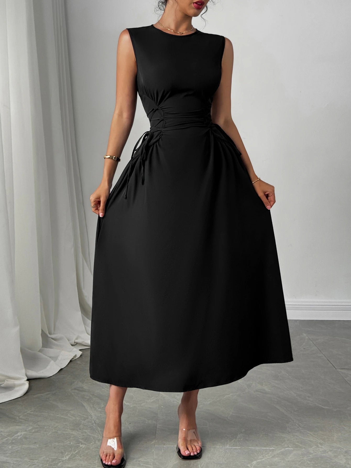 Black Red Contrast Off-Shoulder Mini Dress Bow Detail Bodycon Party Clubwear Women Fashion