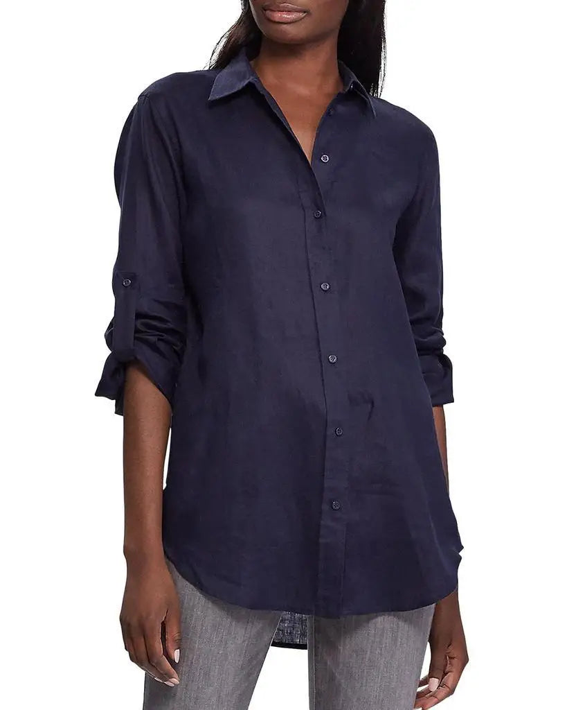 Ralph Lauren | Linen Long Sleeve Collared Button Down Shirt, Regular & Petite