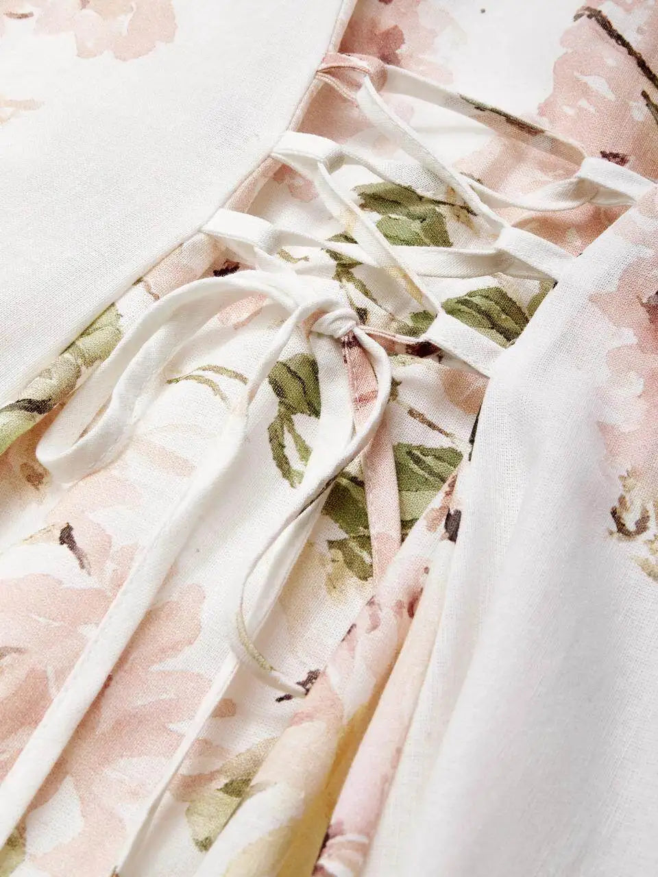 Romantic Style Women Summer Lapel Short Sleeve Floral Print Belted Pleated Maxi Dress