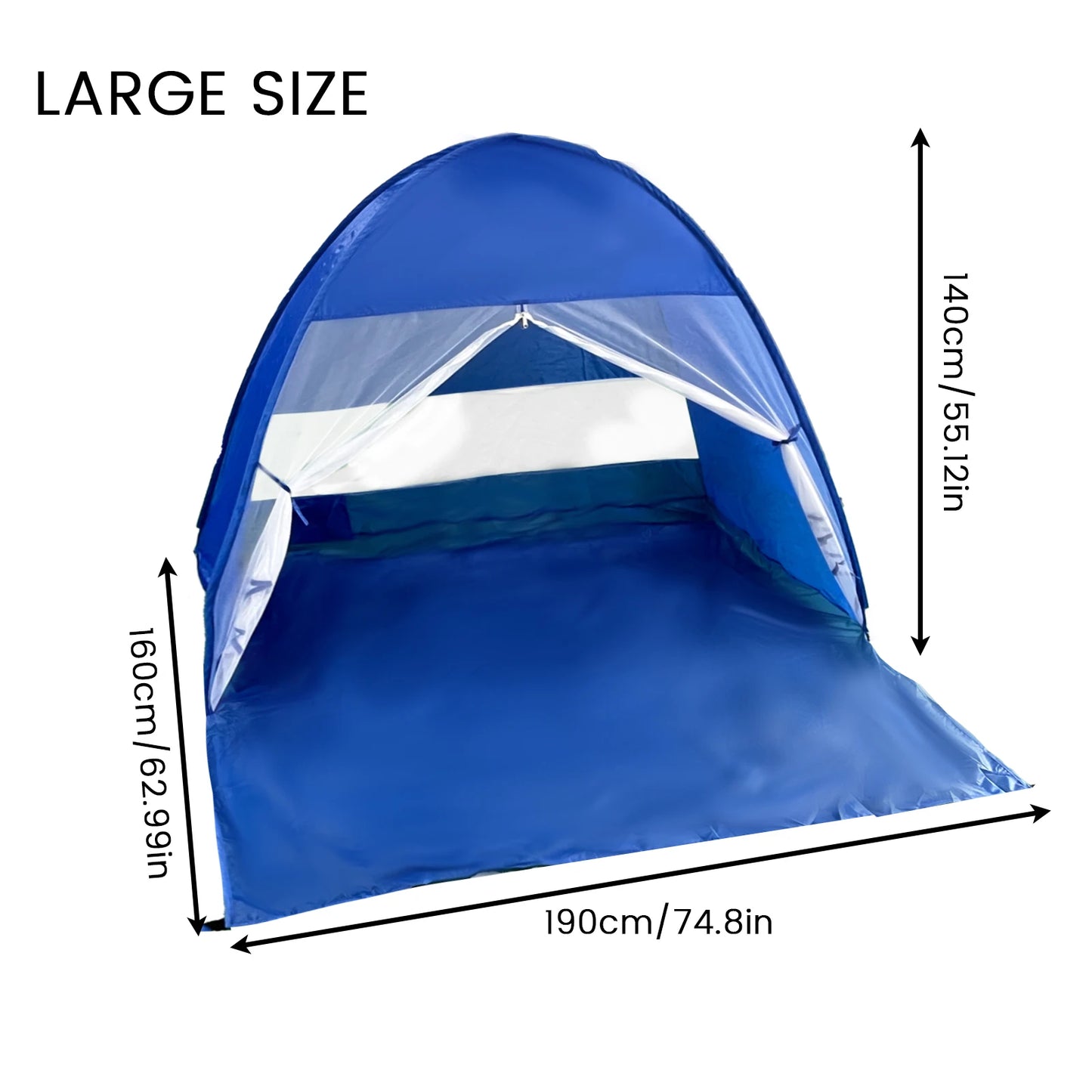 Pakicetus Pop Up Beach Tent With Carry Bag Auto Opening