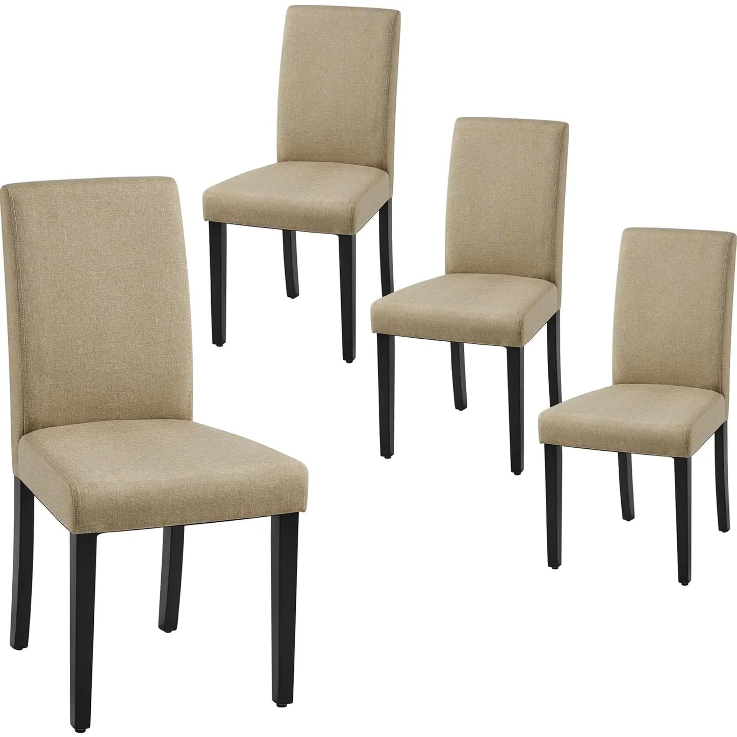 Parsons Dining Chairs Set Of Four With PU Leather Upholstery
