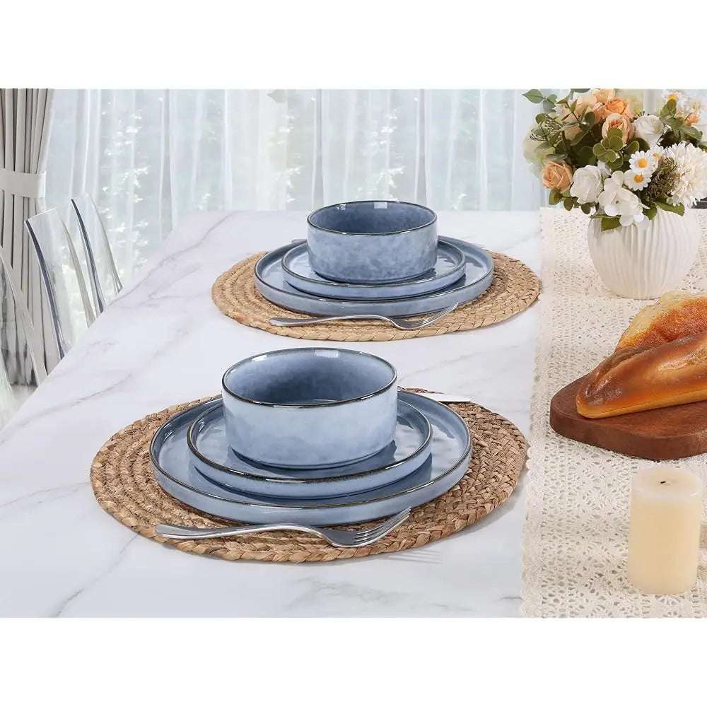Bonjean 12Piece Stoneware Dinnerware Set For 4 With Bowls