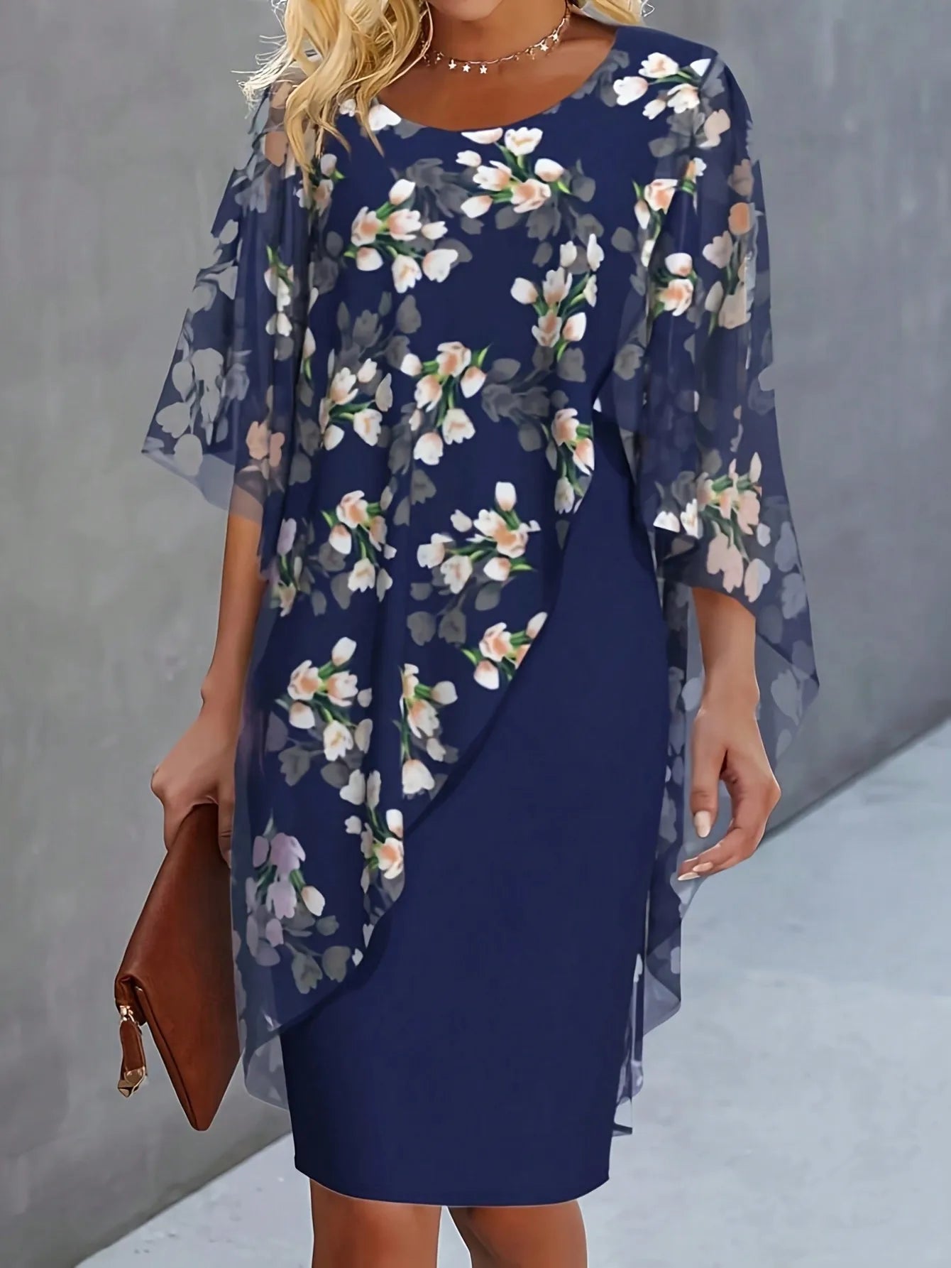 Chiffon Floral Print 2 In 1 Dress Casual Vacation Summer Elegant