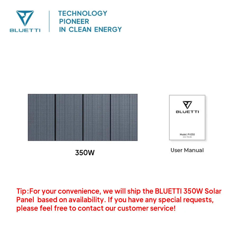 BLUETTI 350W Foldable Solar Panel For AC200P AC200MAX EB150