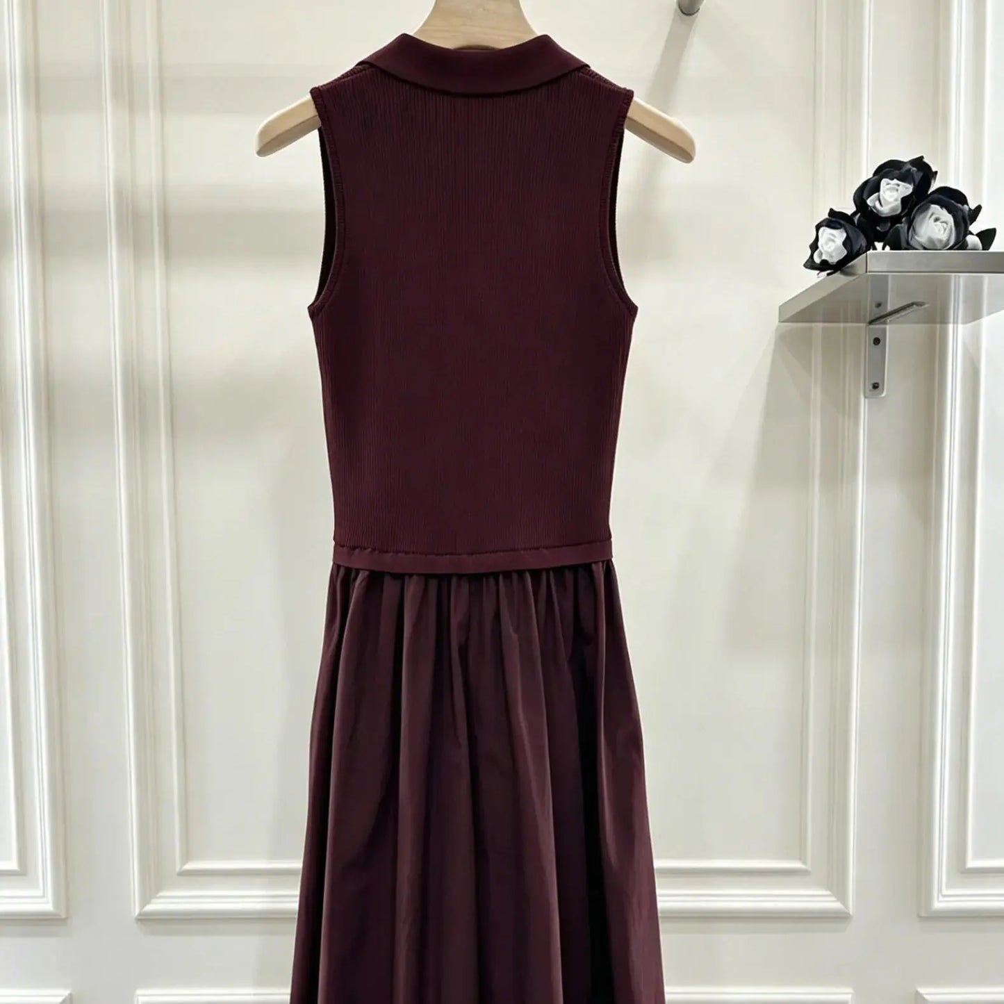 V Neck Sleeveless Womens Long Dress Spring Summer Fashion