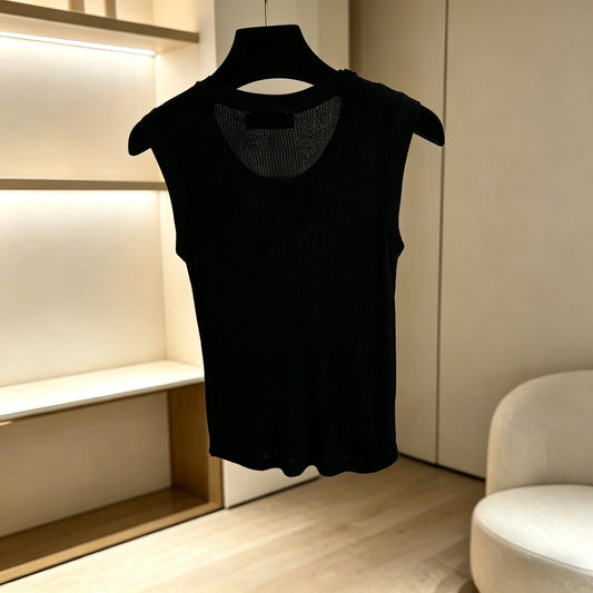2026 Summer Women's Ribbed Knit Sleeveless Tank Top Lightweight Layering Top ZX067