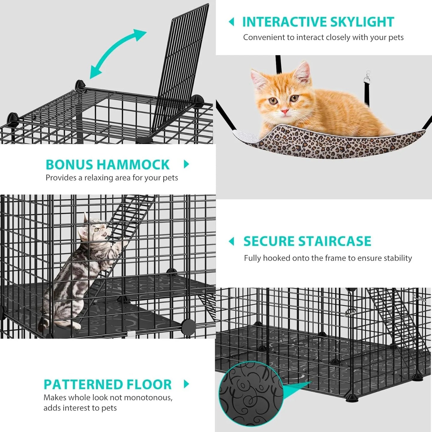 Four Tier Cat Cage Indoor Playpen Catio