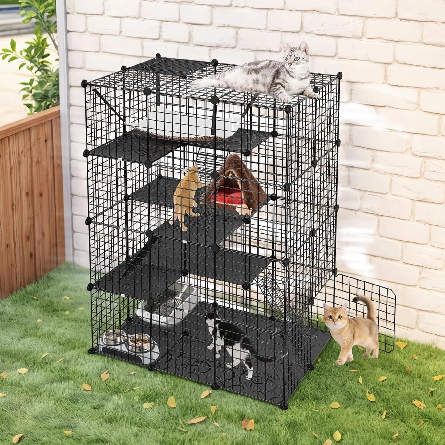 Four Tier Cat Cage Indoor Playpen Catio