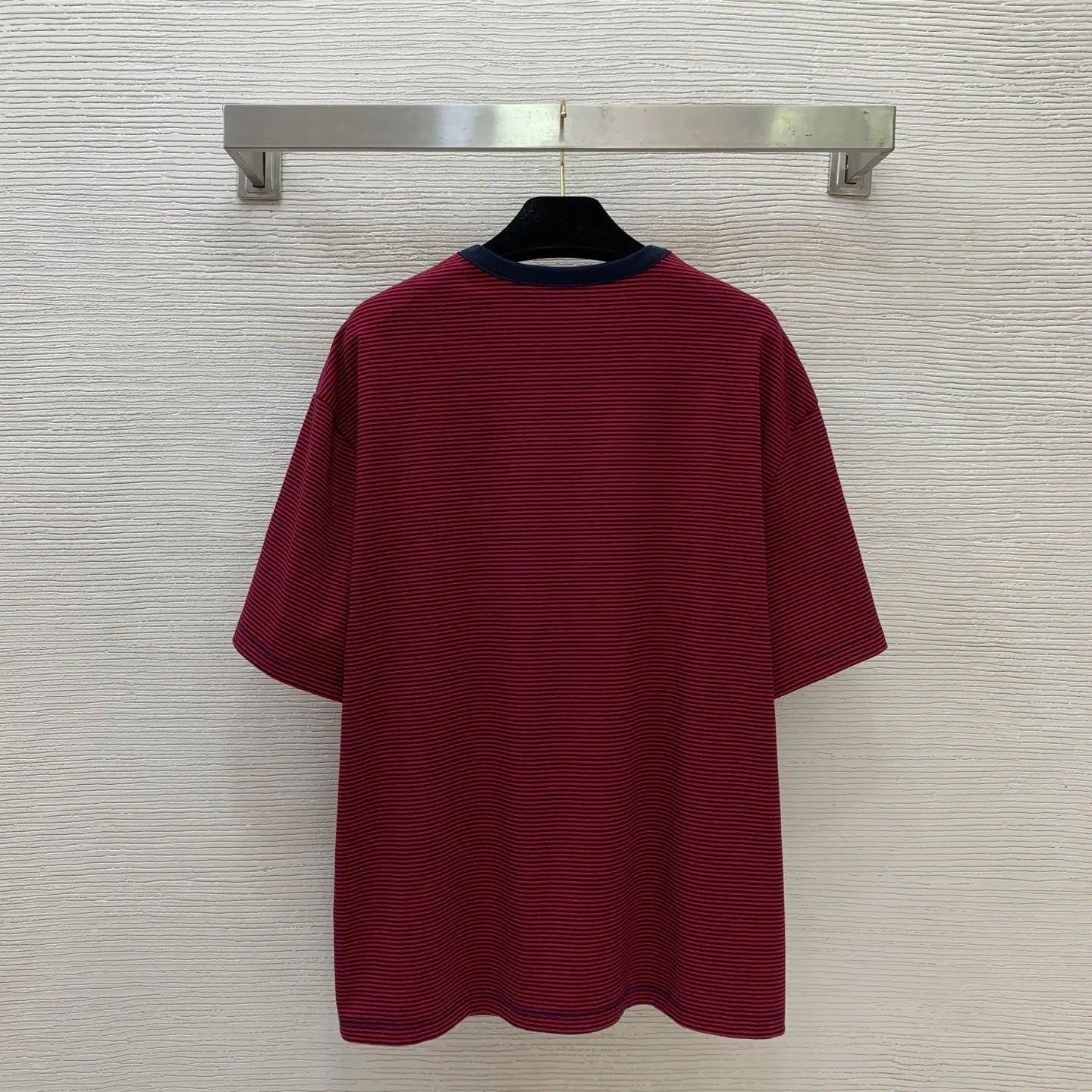 2026 Spring/Summer New Style Round-neck Loose Fit Stylish Casual Lazy Short-Sleeved Striped T-Shirt for Women