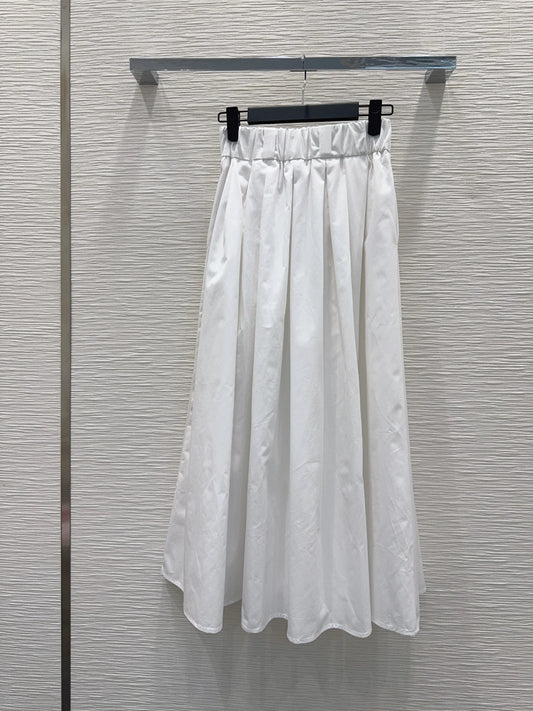 26 New Women's Half length Skirt with Collar and Strap Series, Versatile and Elegant, High end Striped Dress