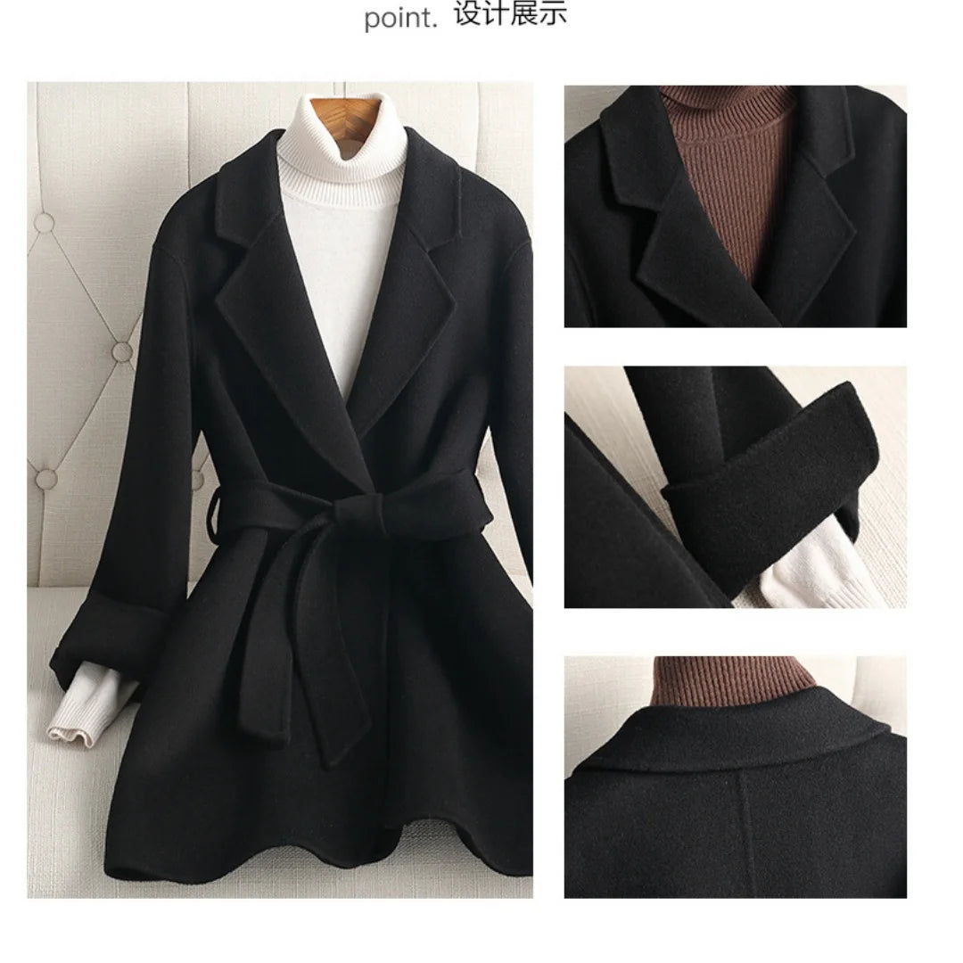 26 New Style Women's Fashion Tailored Collar Long-Sleeved Coat Top