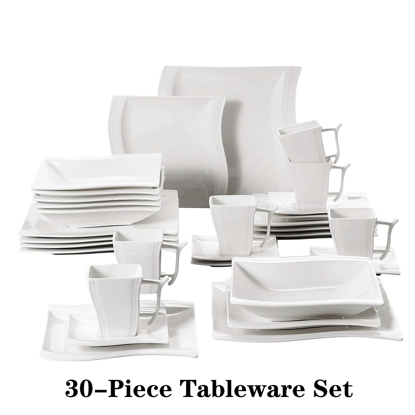 Malacasa Flora Porcelain Dinnerware Set For Twelve