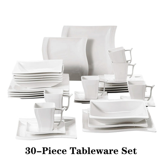 Malacasa Flora Porcelain Dinnerware Set For Twelve