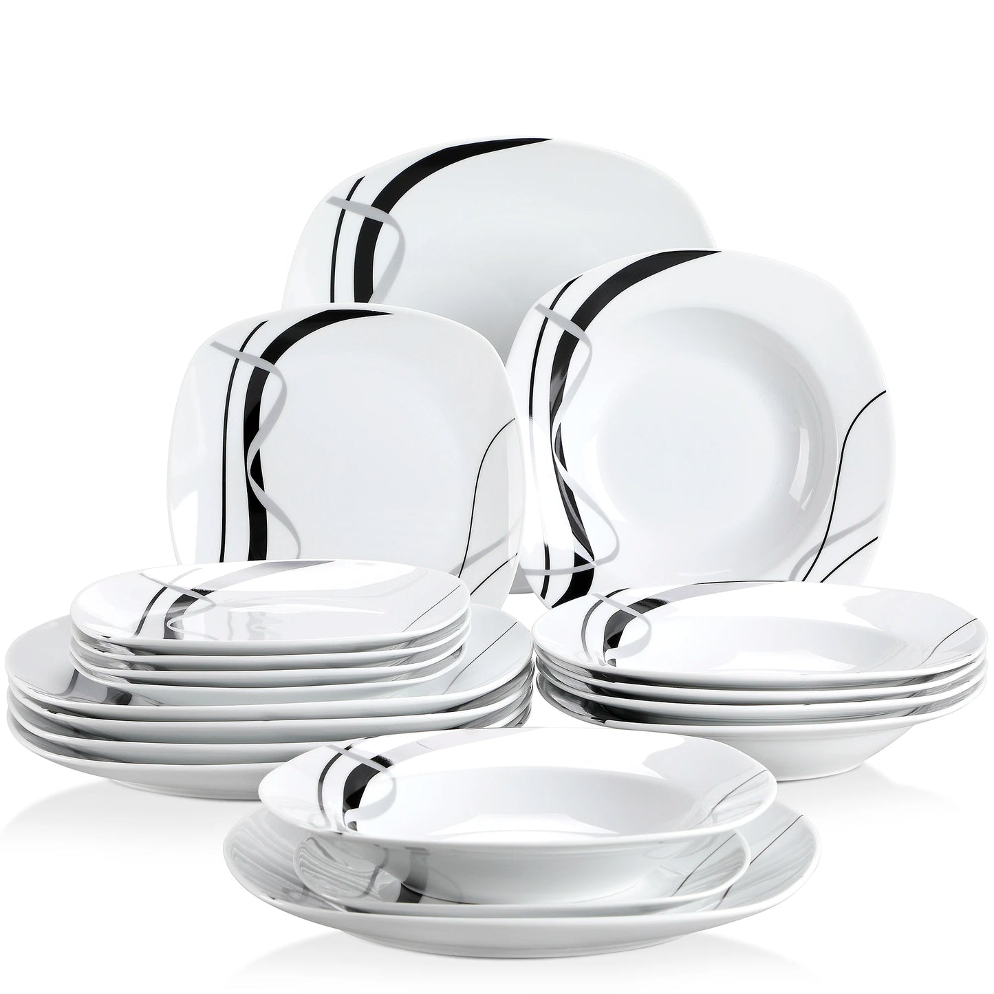 MALACASA Fiona Porcelain Dinnerware Set 18 36 Pieces