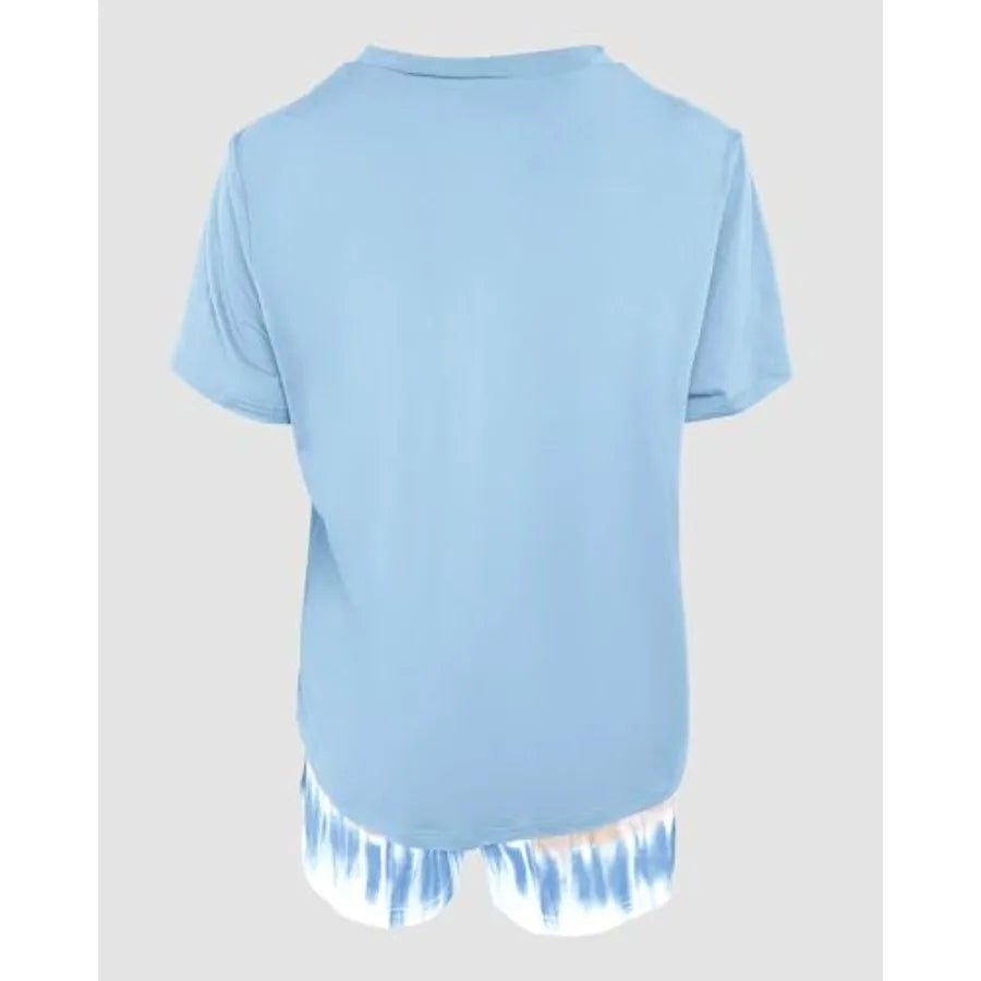 CHICME Pajamas Set for Women 2 Pcs Pjs Lounge Set Soft Short Sleeve Tops and Sleep Shorts with Pocket