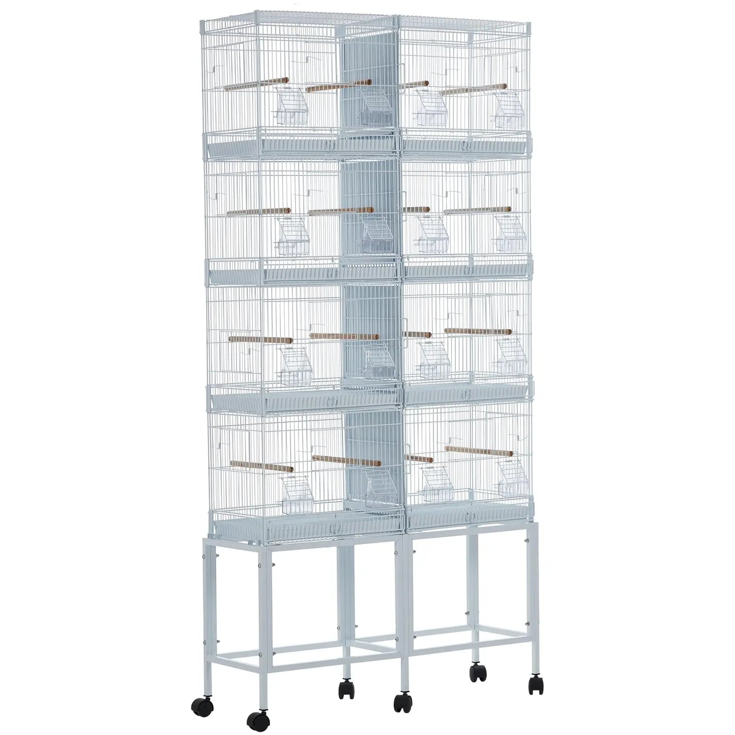 HiMISS 4-Tier Metal Bird Cage For Parrots And Birds