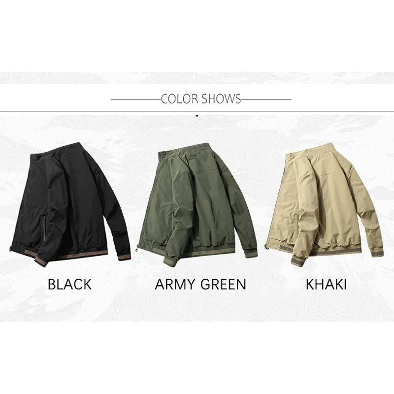 BROWON Jacket Men Spring  Autumn 2026 New Mens Double Sided Wear Stand Collar Casual Jacket Youth Trend Jacket for Men Clothing