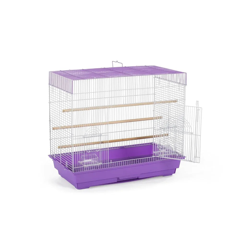 Flight Cage for Small Birds Lilac White 26x14x22 Inches Spacious Wire Home