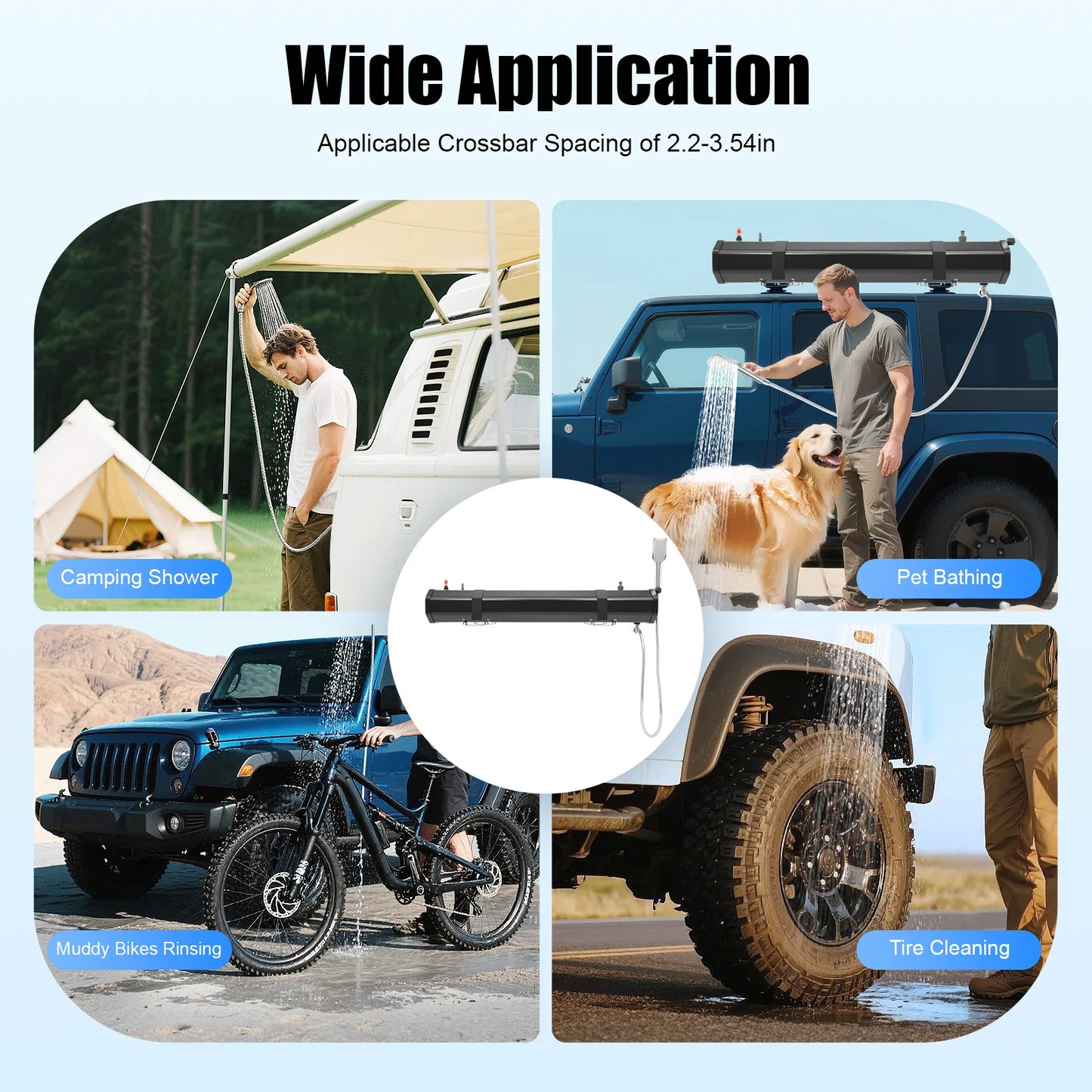 Portable Water Tank For Camping And Roof Rack Shower