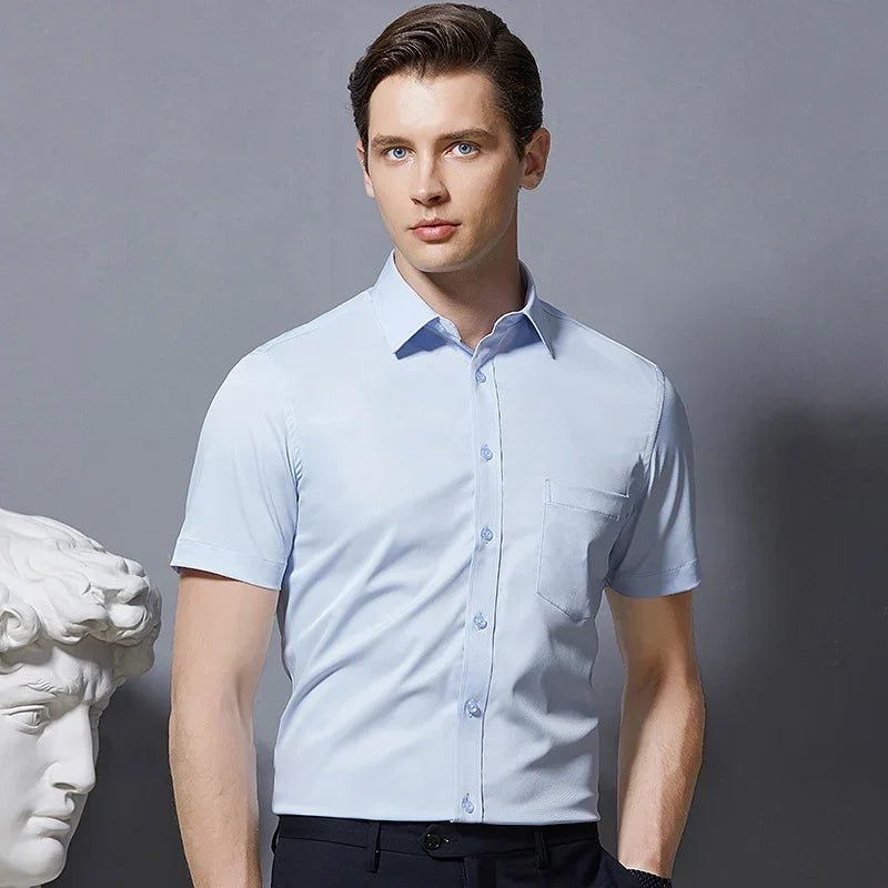 Browon Premium Men Slim Fit Stretch Business Dress Shirt
