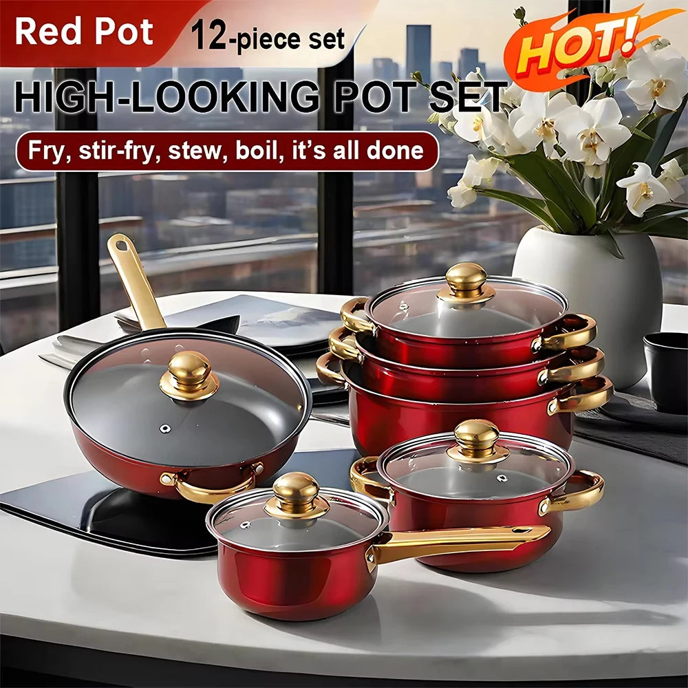 NONED Stainless Steel Cookware Set Nonstick Finish Milk Pot