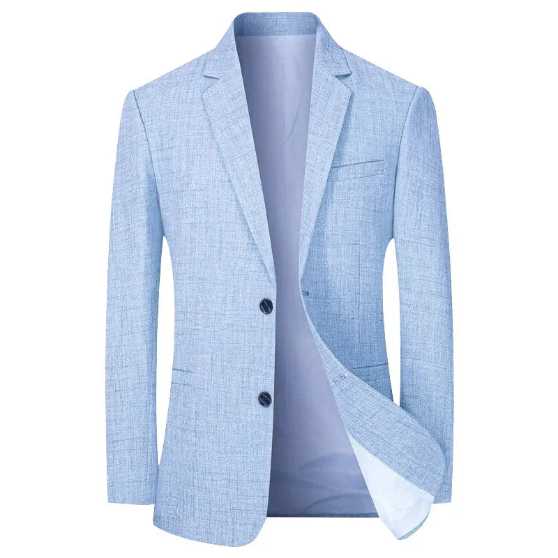 BROWON Brand Middle Aged Men Blazers Jacket 2026 Spring Autumn Two Buttons Business Casual Blazer Male Minimalist Mans Clothing