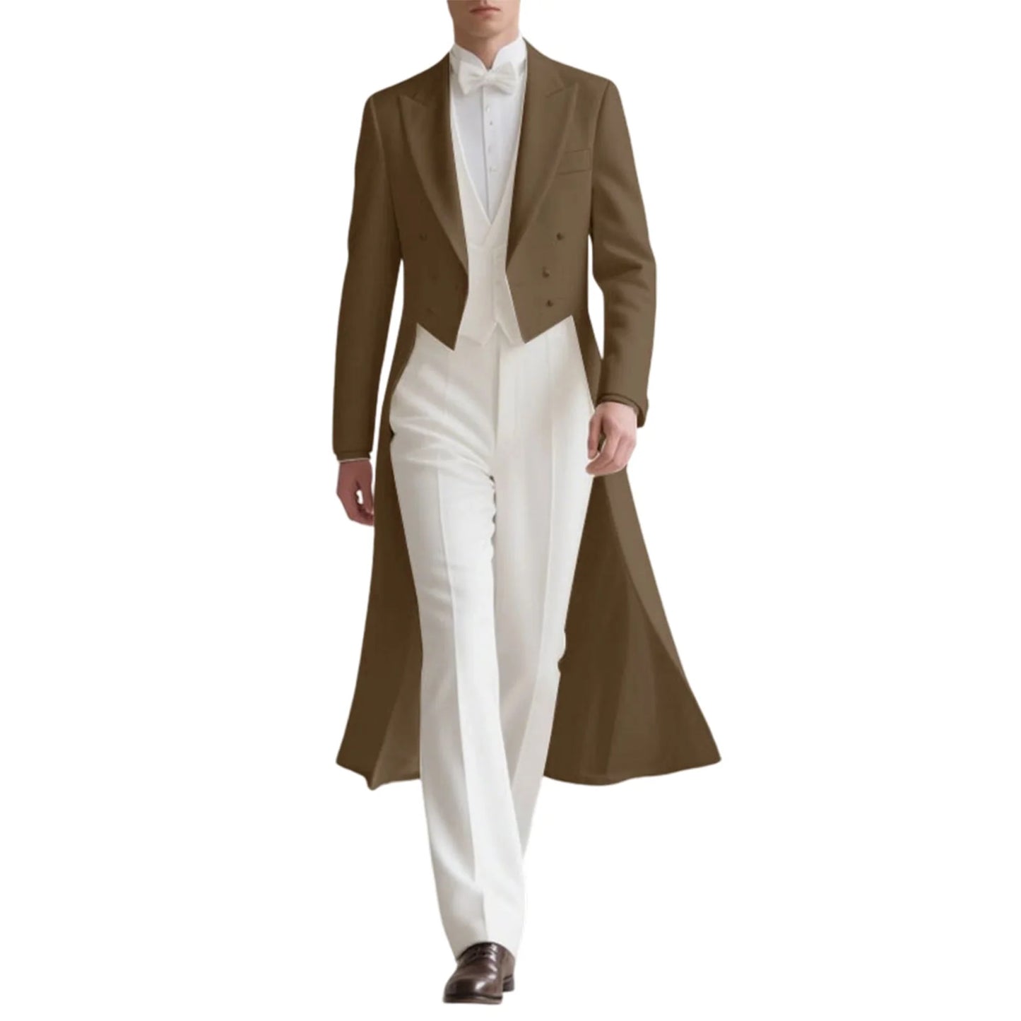 Men s Classic Blazer Jacket with Notched Lapel and Double-Breasted Closure Long Sleeve Solid Color Suit Coat