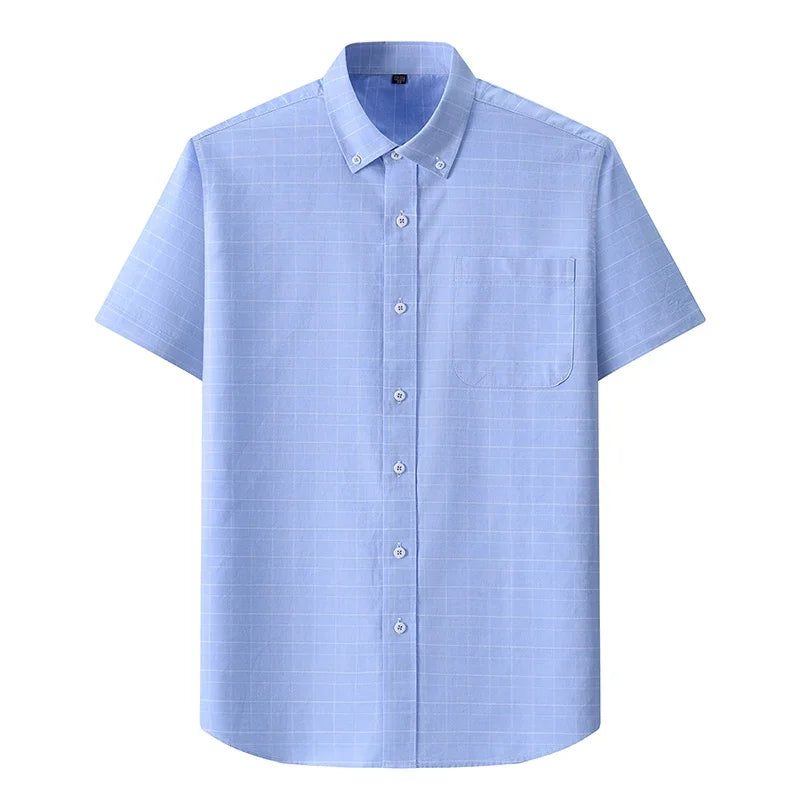 BROWON Men Premium Cotton Oxford Shirt Business Casual Fashion