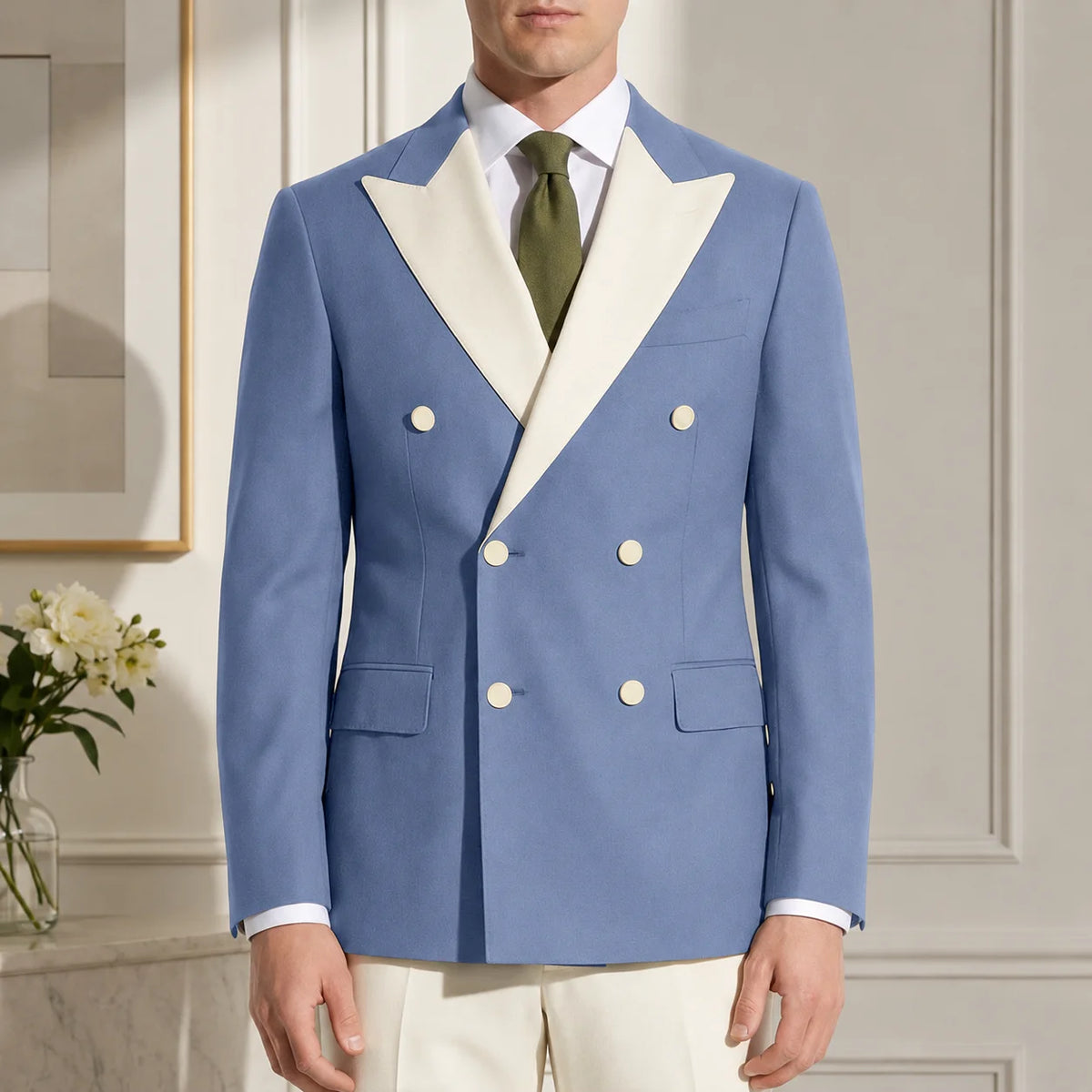 Men's Double Breasted Tuxedo Jacket For Business And Weddings