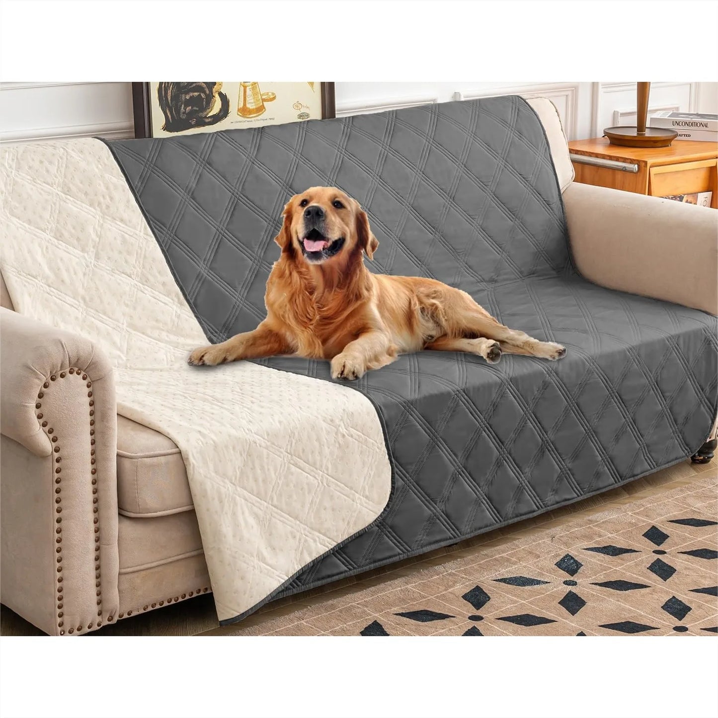 Waterproof Dog Bed Cover With Anti Slip Back Machine Washable