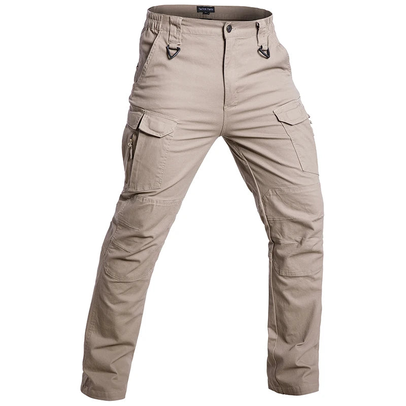 Men's Cotton Hiking Tactical Pants Stretch Lightweight Combat Cargo Work Pants  Rip-Stop Outdoor Pants