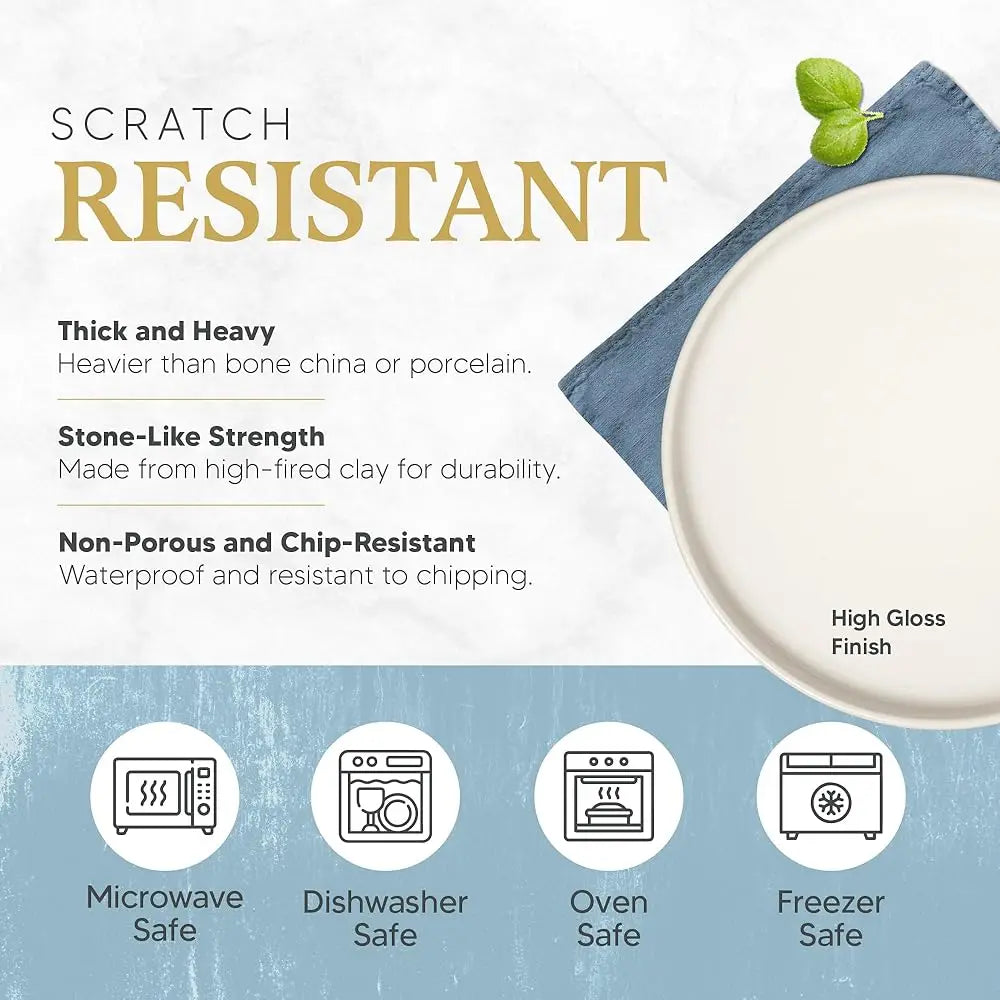 Bonjean Mesa Ceramic Stoneware Dinner Plates Set of 4