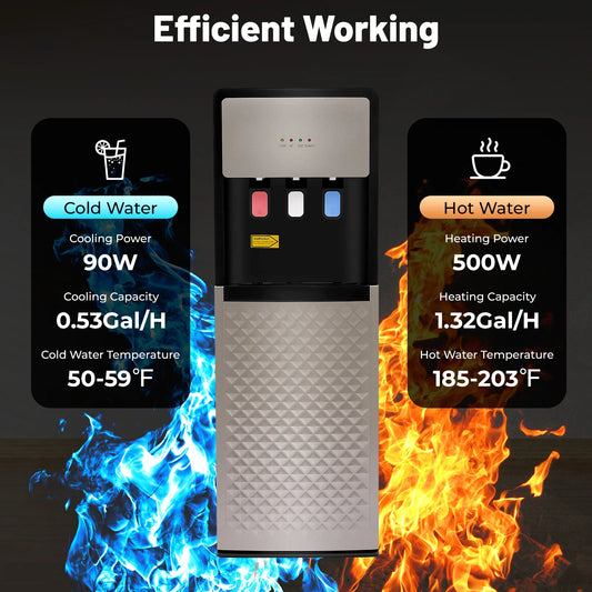Bymaocar Hot Cold Bottom Loading Water Dispenser For Home