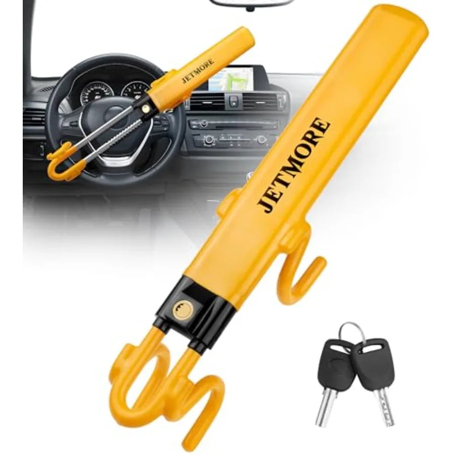 Car Steering Wheel Lock Anti-Theft Device, Wheel Locks for Cars, Dual Hooks, Car Lock Steering Wheel, Car Anti-Theft Device, Sa