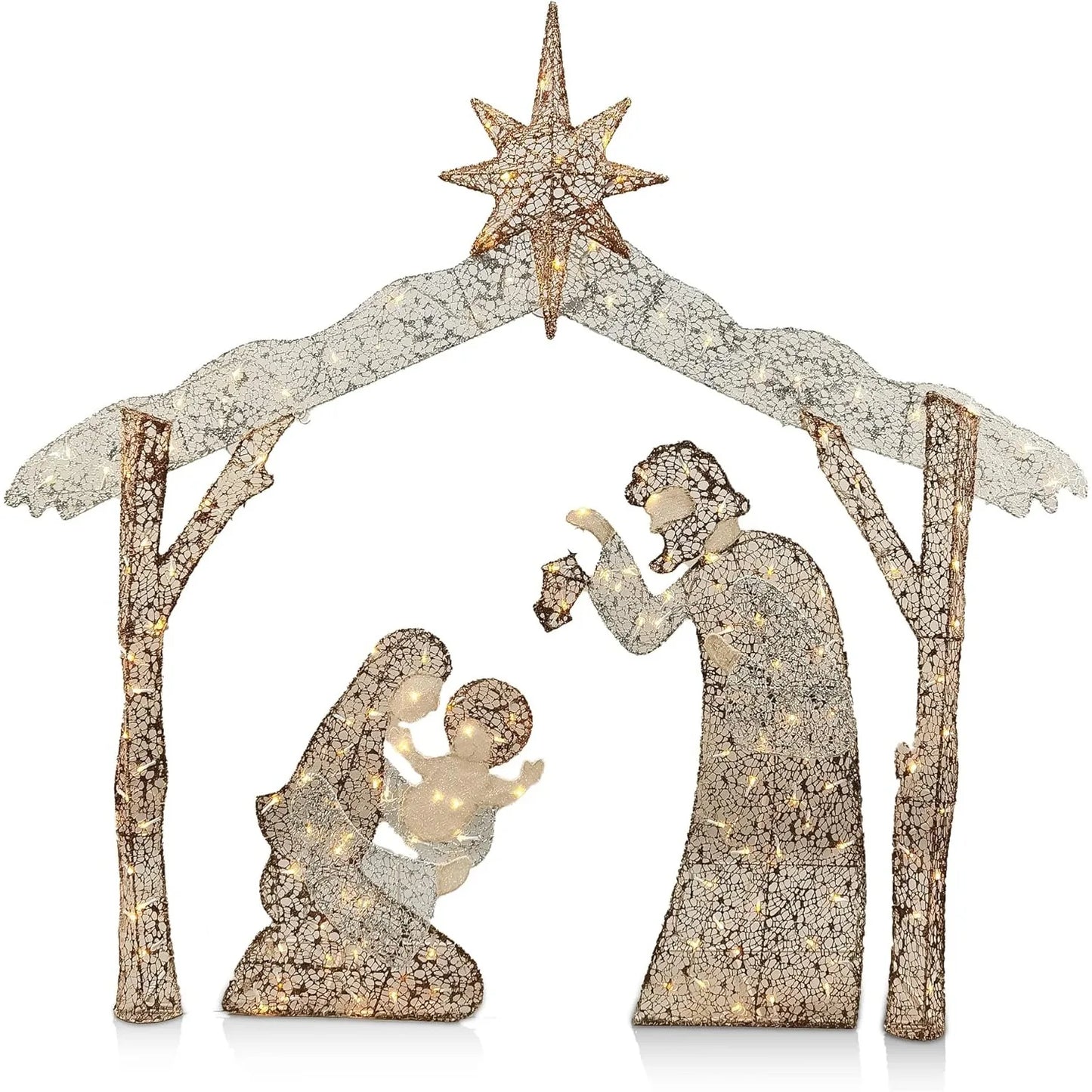 Joyfy Nativity Yard Light With LED Warm White Outdoors