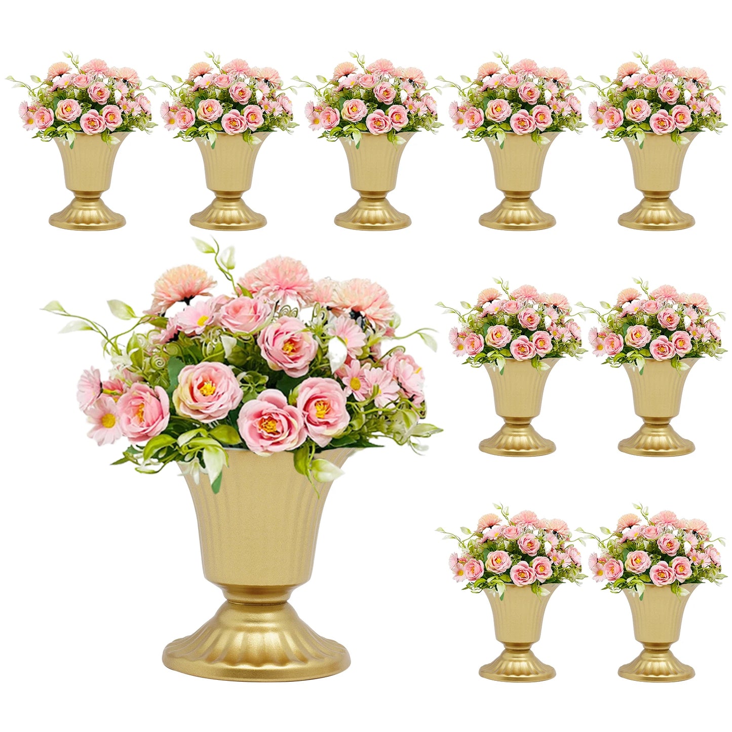 10-Piece Trumpet Centerpiece Vases for Wedding Decor