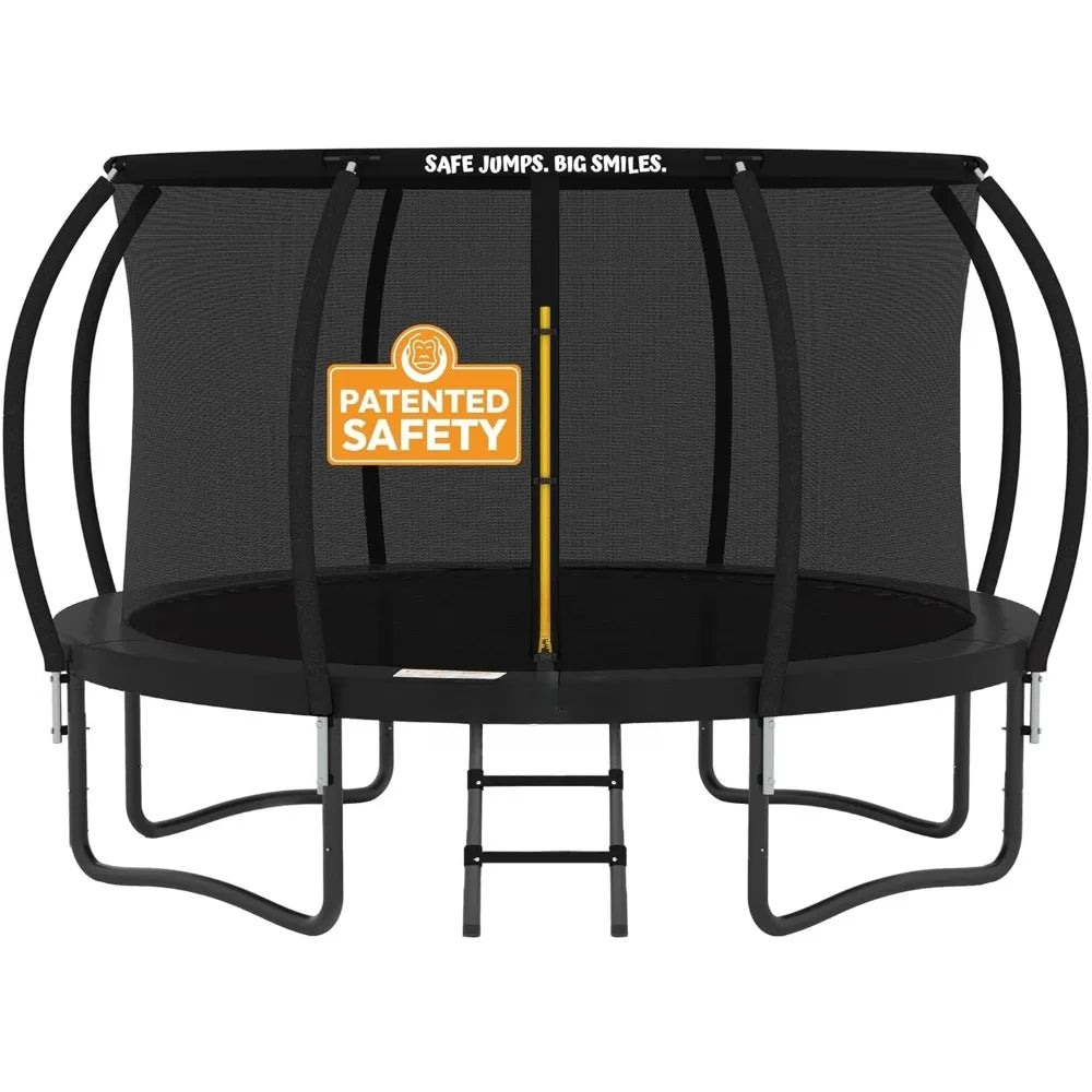 10FT Outdoor Trampoline with Safety Enclosure, Non-Slip Ladder and Anti-Rust Coated Frame, ASTM Certified, Customized