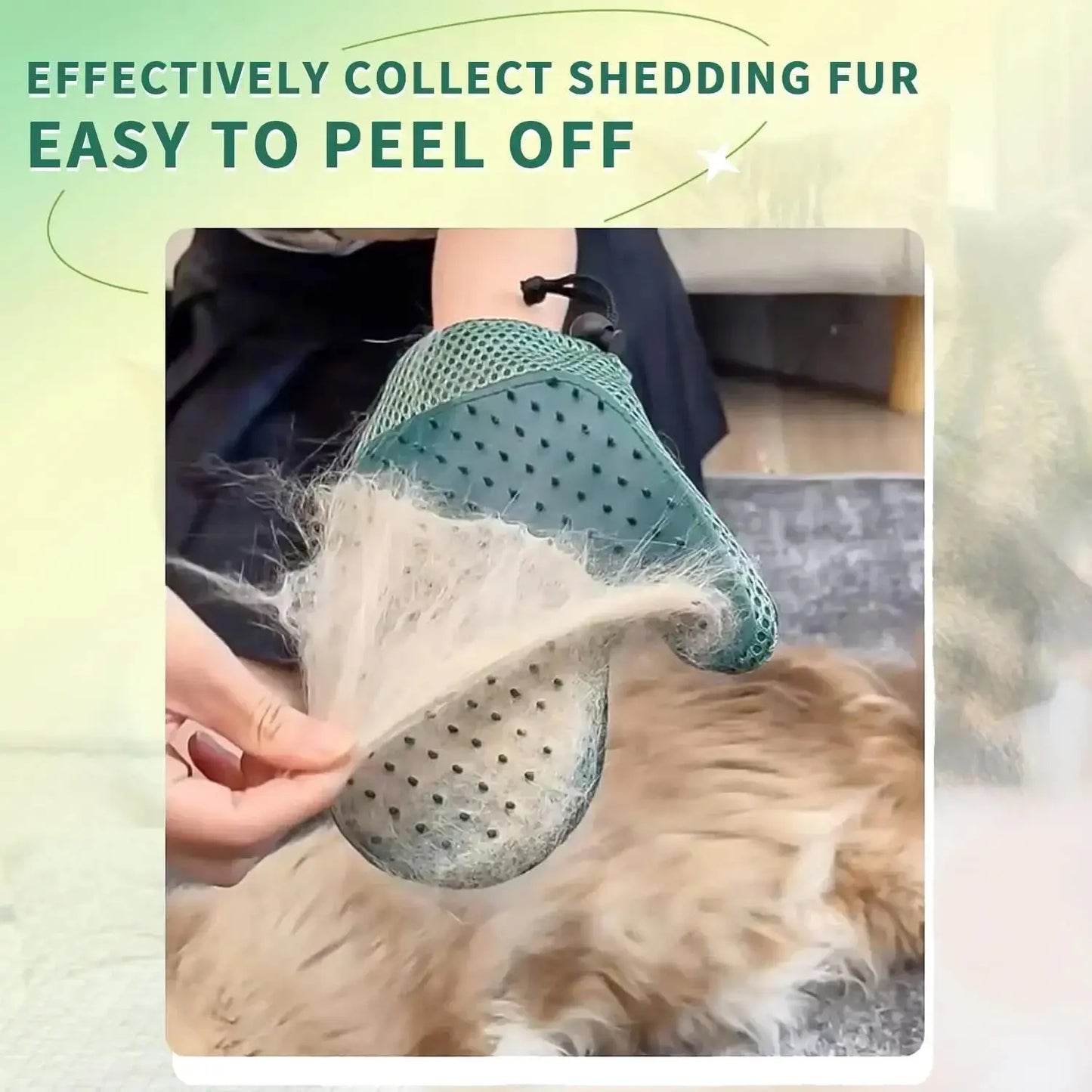 2-In-1 Cat Hair Glove And Pet Fur Remover Grooming Mitt