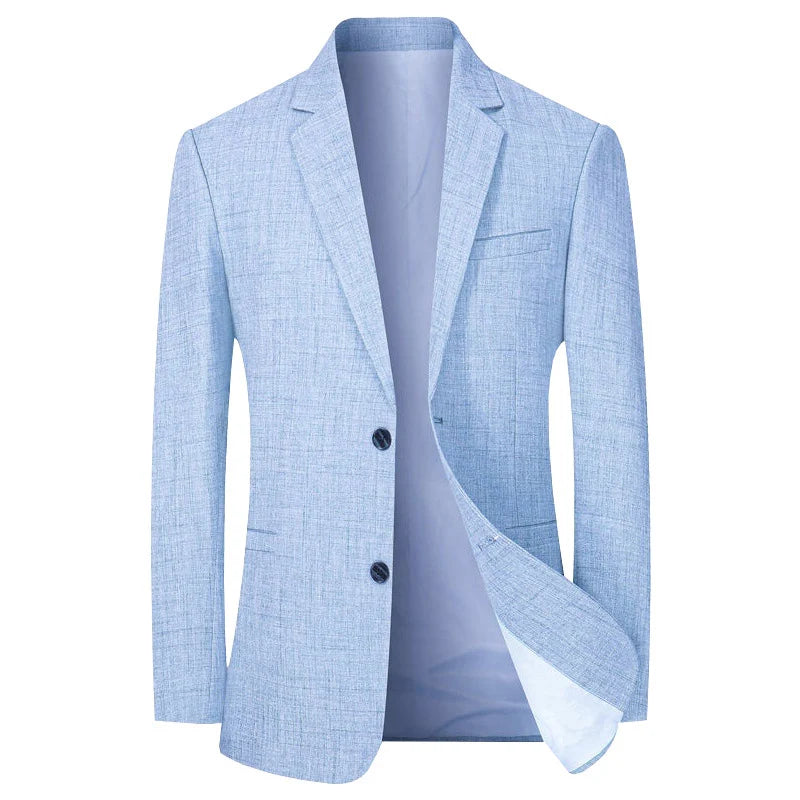 BROWON Brand Middle Aged Men Blazers Jacket 2026 Spring Autumn Two Buttons Business Casual Blazer Male Minimalist Mans Clothing