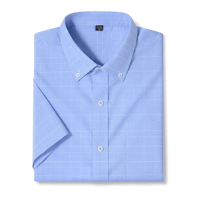 Browon Men's Oxford Business Cotton Dress Shirt Turn Down Collar