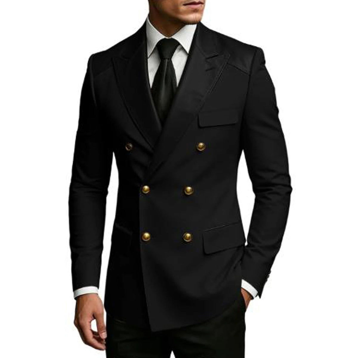 Men's Double Breasted Blazer Slim Fit Contrast Color Suit Jacket Business Casual Formal Wear for Wedding Prom Party Sport Coats