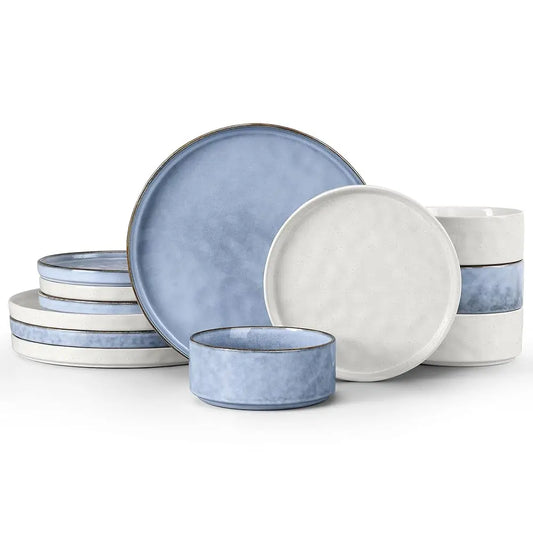 Bonjean 12Piece Stoneware Dinnerware Set For 4 With Bowls