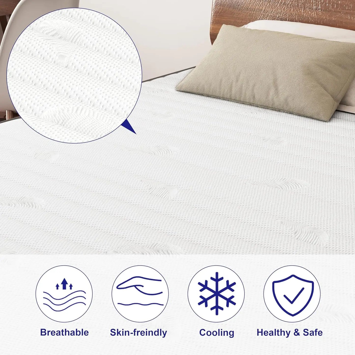 12 Inch Full Size Mattress, Medium Firm Hybrid Mattress in a Box, 7-Zone Memory Foam & Pocket Spring Full Mattress, Customized