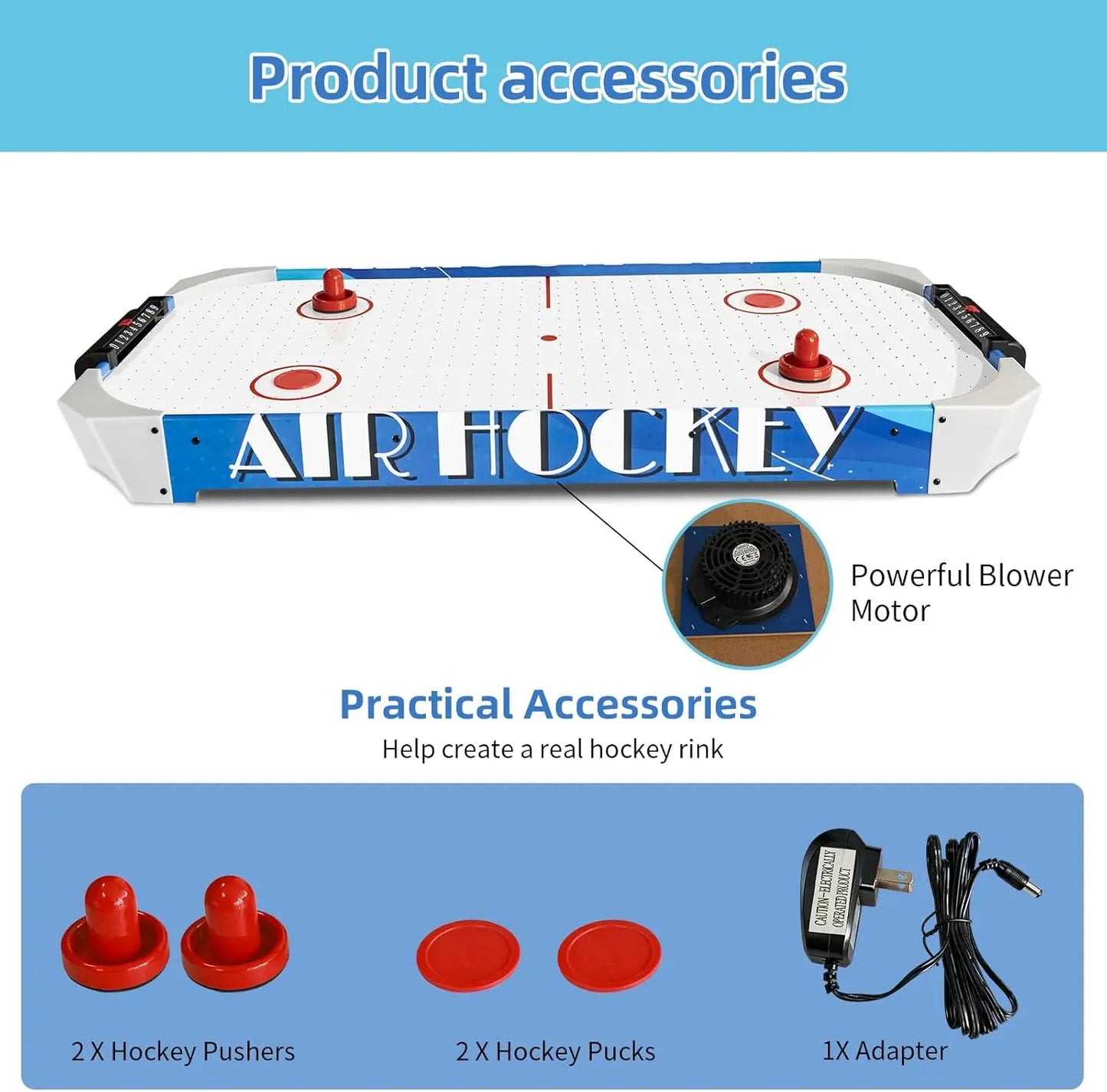 YTYIN Arcade Style Air Hockey Table For Home And Office
