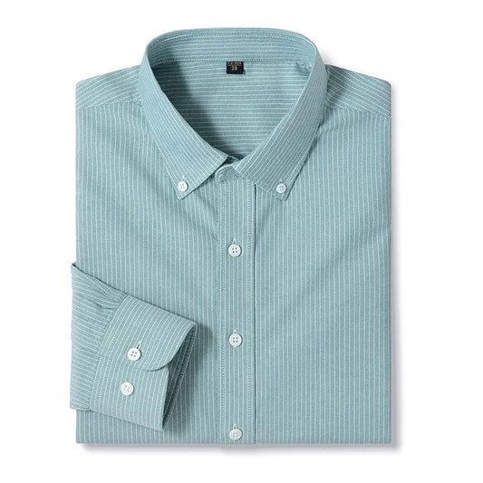 BROWON Brand Spring Autumn Casual Men Shirts Long Sleeve Business Oxford Cloth Work 100% Cotton Shirts Mens Moda Hombre 2026