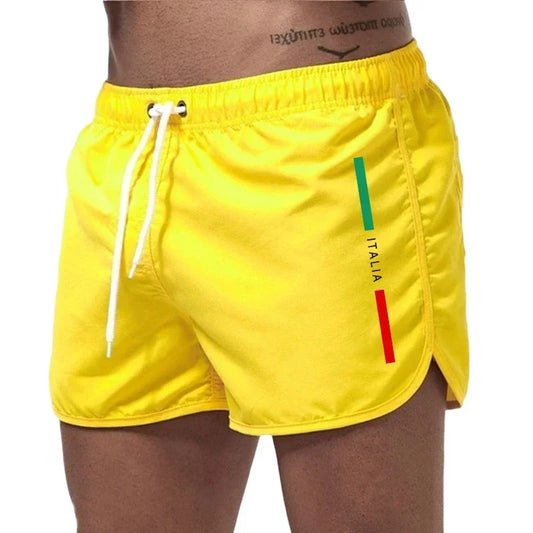 Italy Summer Men Board Shorts Quick Dry Casual Beach Fitness