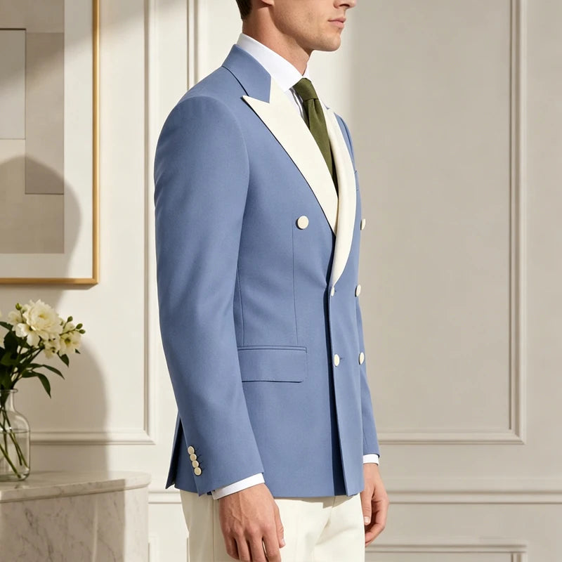 Men's Double Breasted Tuxedo Jacket For Business And Weddings