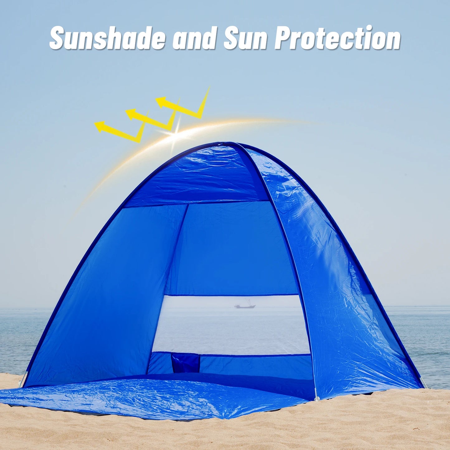 Pakicetus Pop Up Beach Tent With Carry Bag Auto Opening