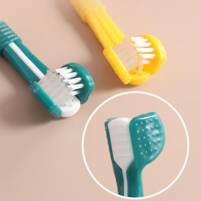 3 Sided Pet Toothbrush For Dogs And Cats Dental Care